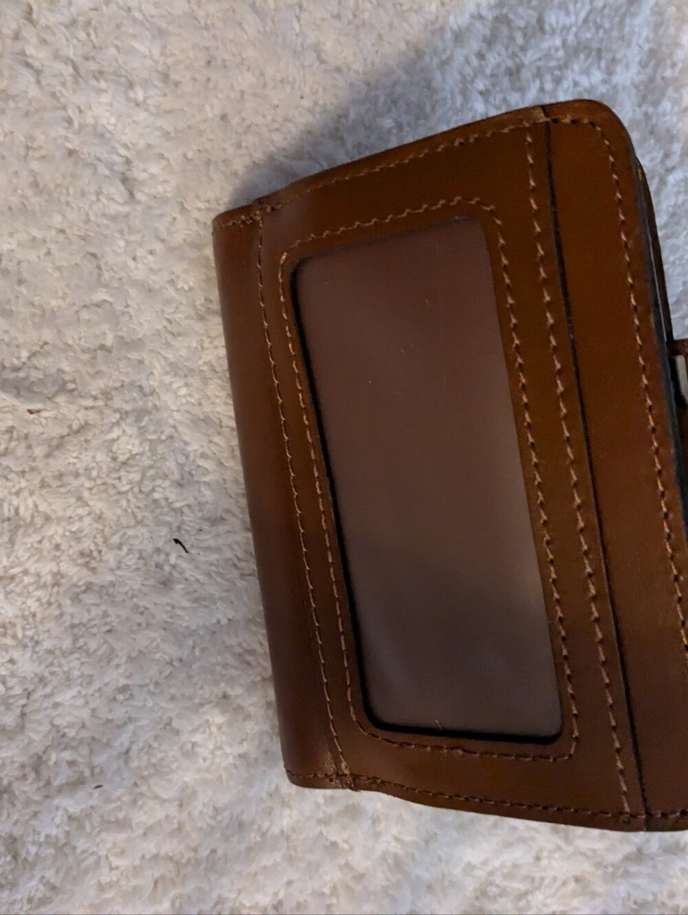 Patricia Nash Brown Leather Snap Wallet with Embossed Floral Accent - Picture 3 of 6